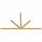 Ekena Millwork Saratoga Timber Gable Bracket, Western Red Cedar, 108"W x 63"H x 1 1/2"D x 3 1/2"F, 14/12 Pitch GBW108X63X0204SAR00SWR - alternate 2